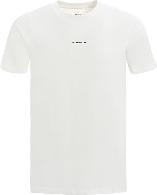 Purewhite - Heren Regular fit T-shirts Crewneck SS - Off White - Maat XL