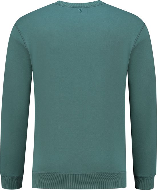 Purewhite - Heren Loose Fit Sweaters Crewneck LS - Faded Green - Maat XXL