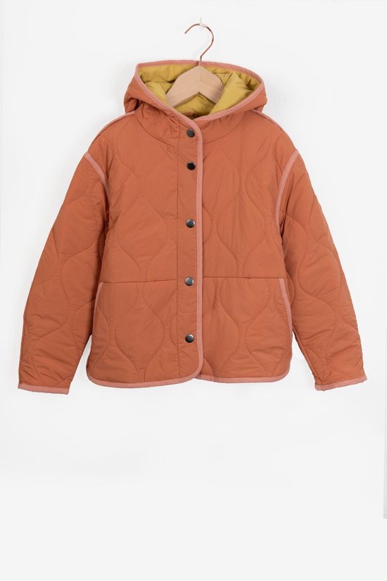 Sissy-Boy - Oranje doorgestikte jas met capuchon