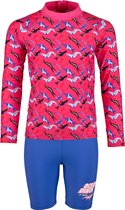 BECO ocean dinos - rashguard suit voor kinderen - roze - maat 152-158