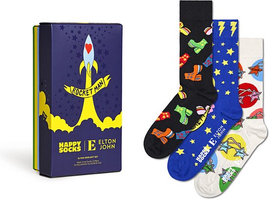 Happy Socks giftbox 3P sokken elton john multi (Elton John)