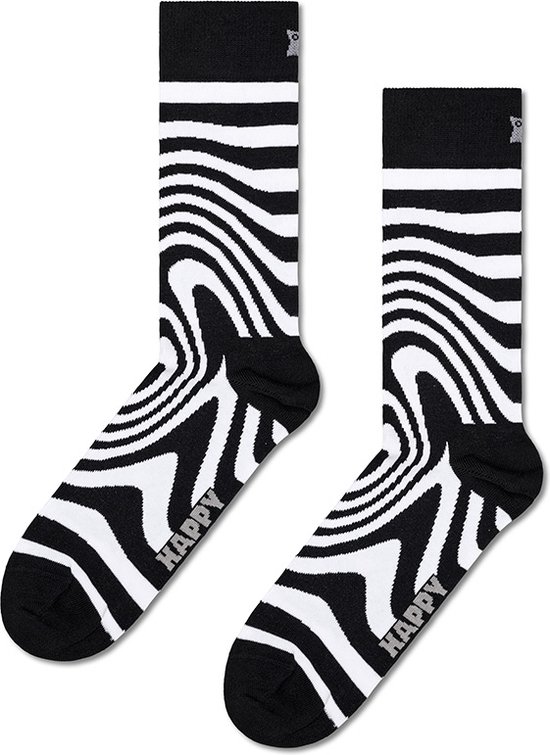 Happy Socks sokken dizzy zwart & wit - 41-46