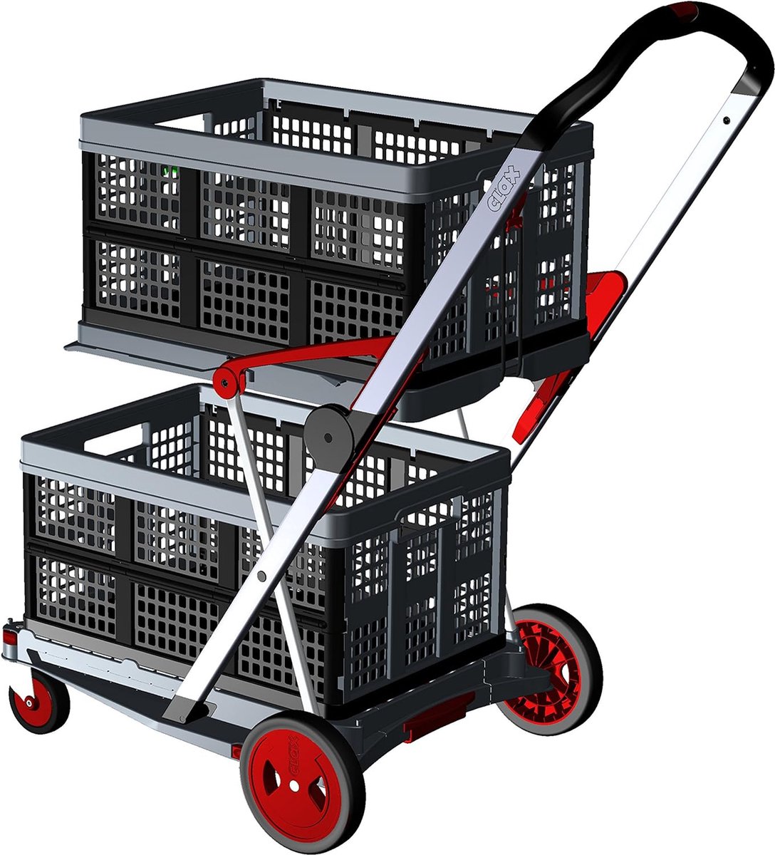 Boodschappentrolley met Wielen - Opvouwbaar - Afneembare Boodschappentas - Boodschappenwagen