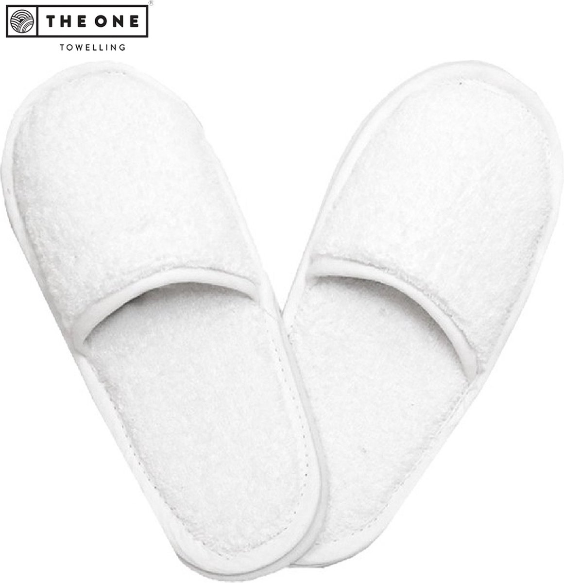 The One Towelling Pantoffels - Badstofslippers - 400 gr/m² - 100% Gekamd katoen - 42/44 - Wit