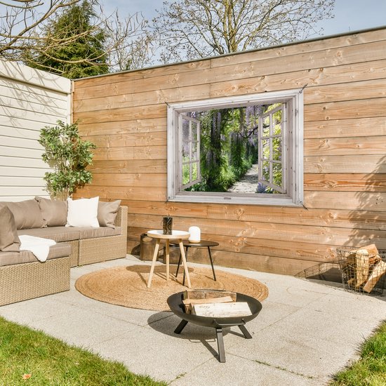 Affiche de jardin Wisteria - Fleurs - Transparentes - Arbre - Printemps - 120x80 cm - Toile de jardin