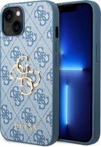 Coque rigide Guess iPhone 15 Plus – 4G – Gros logo en Métal – Blauw