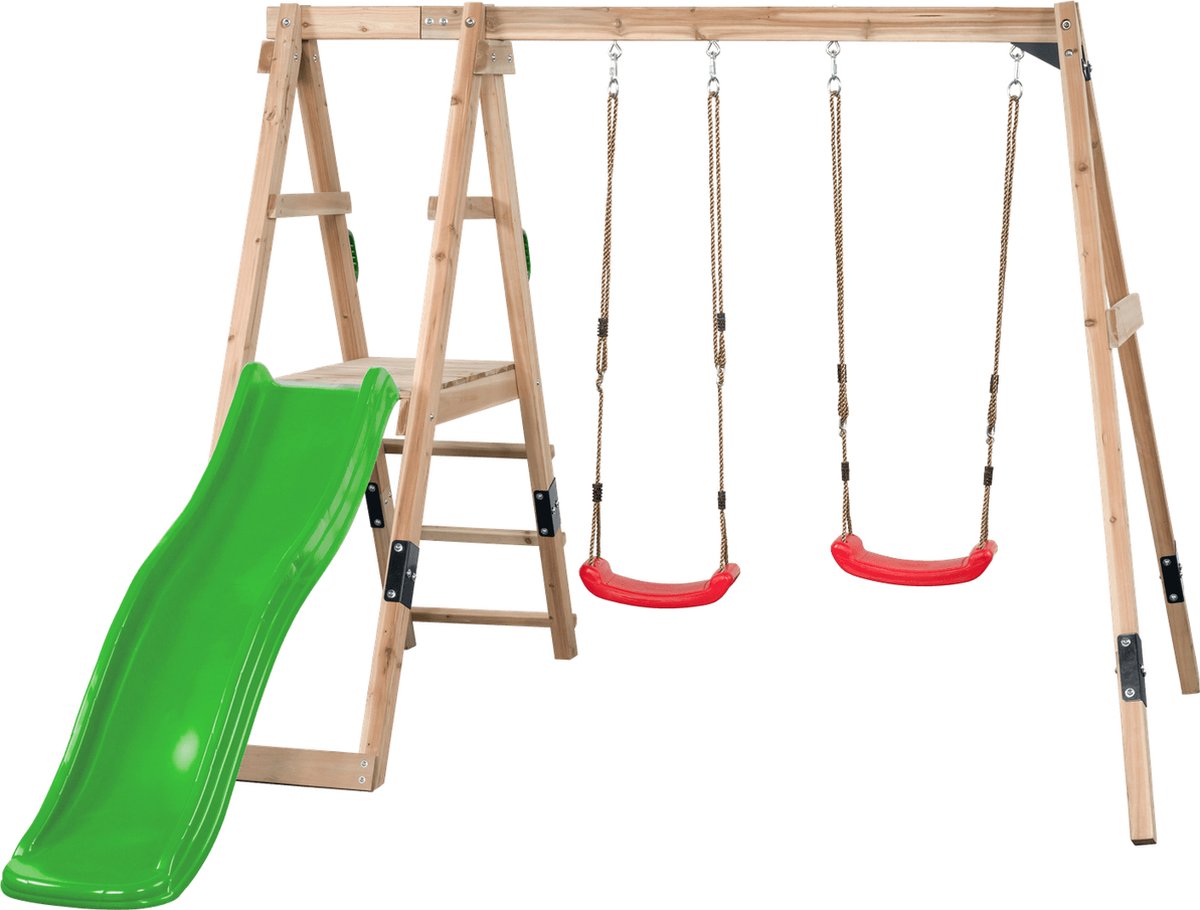 SwingKing Schommel Ava - Glijbaan Appelgroen