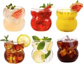 glazen set van 6 | drinkglas | glaswerk 360ml | handgemaakte glazen bekers | latte macchiato glazen | ijskoffieglazen | longdrinkglazen | cocktailglazen
