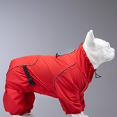 Lindo Dogs - Honden regenjas - Hondenjas - Hondenkleding - Regenjas voor honden - Waterproof/Waterdicht - Poncho - Quattro Nova - Rood - Maat 2