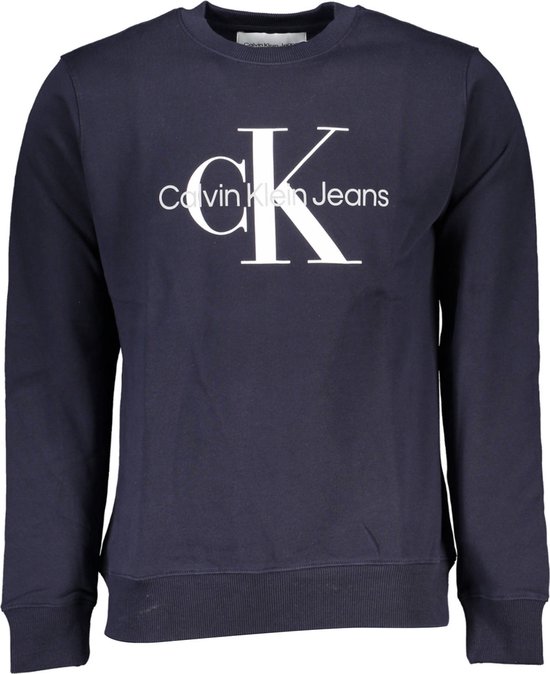 Calvin Klein Iconic Monogram Crewneck Truien & Vesten Heren - Sweater - Hoodie - Vest- Blauw - Maat XL