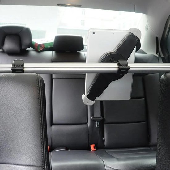 Support de tablette - Appui-tête de voiture - Support de tablette pour siège arrière de voiture - Universel - Extensible - 7 à 10,5 pouces - Aluminium