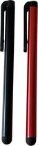 2 stylets universels / Stylet pour tablette et téléphone / Stylet tactile robuste / Stylet tactile / Tactile / Stylet pour écran tactile 2 pièces - Zwart/ Rouge