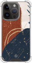 Casimoda® hoesje - Geschikt voor iPhone 13 Pro - Abstract Terracotta - Shockproof case - Extra sterk - TPU/polycarbonaat - Multi, Transparant