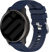 Strap-it Smartwatch siliconen bandje - geschikt voor Garmin Vivoactive 4 (45mm) / Venu 2 / Venu 3 / Forerunner 255 / Forerunner 265 - donkerblauw