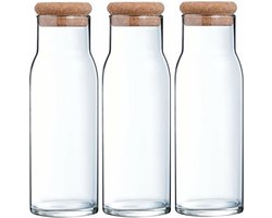 Luminarc Karaf Funambule 1 liter met KurkStop - 3 Stuks