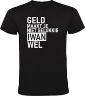 Geld maakt je niet gelukkig Iwan wel Heren T-shirt - geluk- gelukkig - humor - grappig