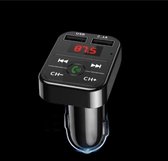 Auto Bluetooth 5.0 FM Zender Draadloze Adapter Mic,Audio Ontvanger Auto MP3 Speler 2.1A Dubbele USB Snellader Auto-accessoires