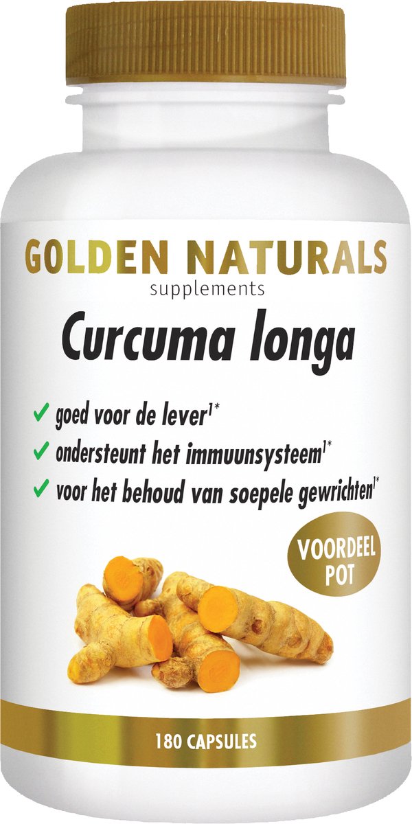 Goedkoopste Golden Naturals Curcuma Longa (180 veganistische capsules
