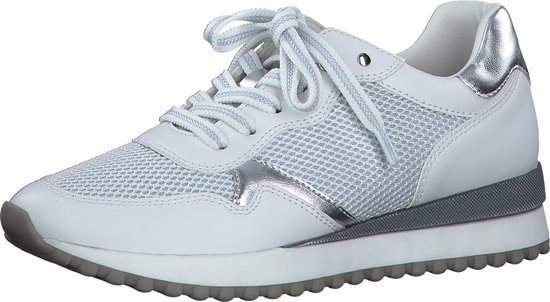 MARCO TOZZI MT Soft Lining + Feel Me - removable insole Dames Sneaker - WHITE/LIGHT BLUE - Maat 39