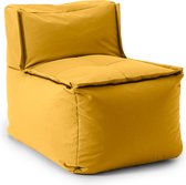 Canapé partie centrale pouf LUMALAND - Combinable avec système modulable - 200 L - Jaune moutarde