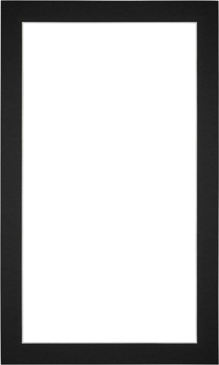 Passe-Partout Fotomaat 25x45 cm - Lijstmaat 30x50 cm - Zwart - Museumkarton - Fotolijst niet inbegrepen