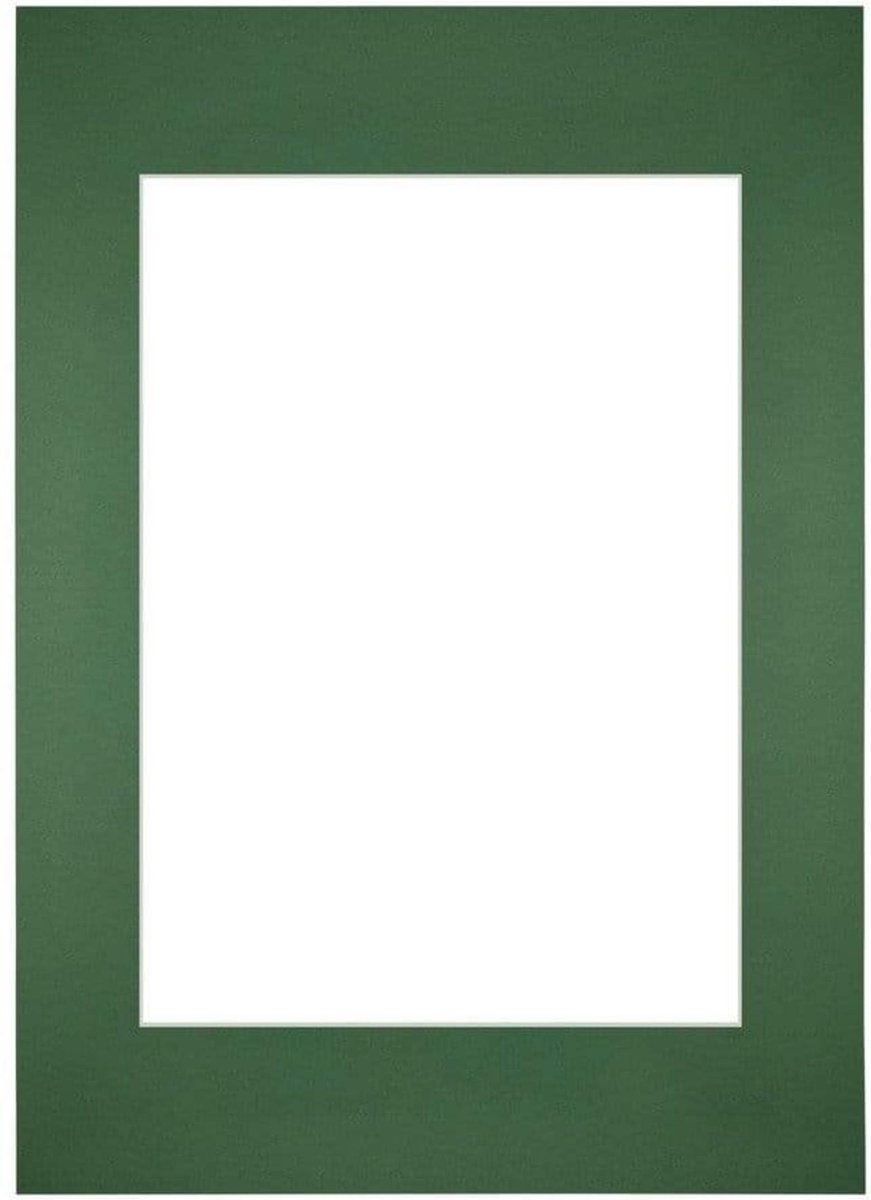 Passe-Partout Fotomaat 14,8x21 cm - Lijstmaat 21x29,7 cm - Groen Bos - Museumkarton - Fotolijst niet inbegrepen