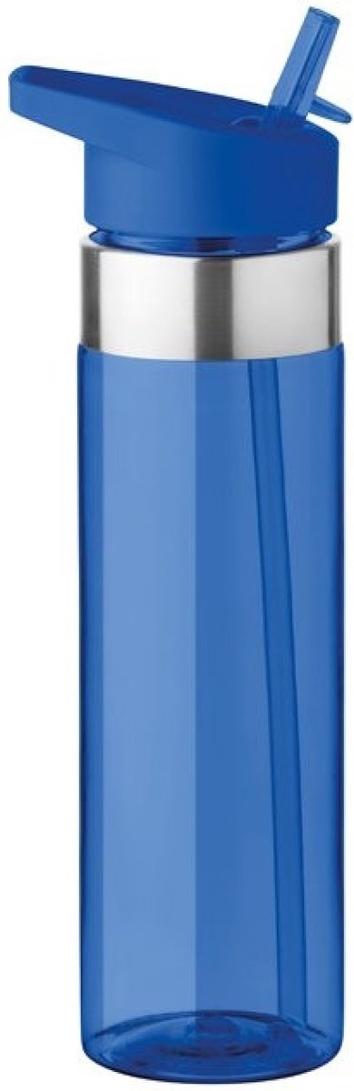 Drinkfles - Tritan - Kunststof - Met flip top - 700ml - Blauw