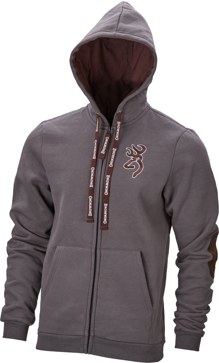BROWNING Trui - Heren - Snapshot - Met warme pocket - Sweater, hoodie met capuchon - Voor jacht - Ashgrey - M