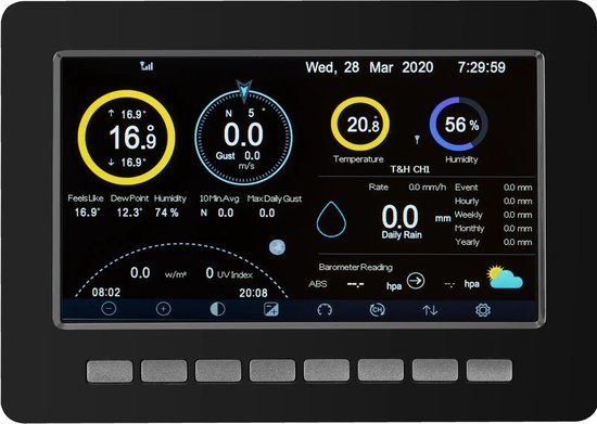 WiFi-weerstation - LCD 7 "- USB - binnensensor - Steinberg Systems