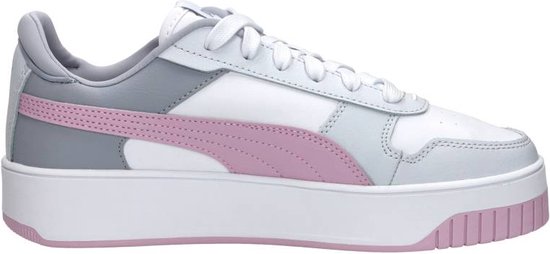 PUMA Carina Street Dames Sneakers - PUMA White-Grape Mist-PUMA Silver - Maat 36