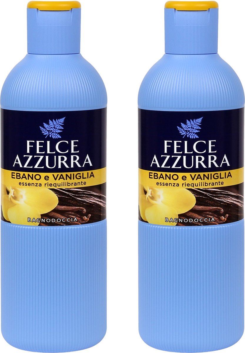 Felce Azzurra Douchegel - Ebbenhout en Vanille - 2 stuks - 650 ml