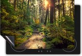 Chefcare Inductie Beschermer Voetpad in het Bos - 80x52 cm - Afdekplaat Inductie - Kookplaat Beschermer - Inductie Mat