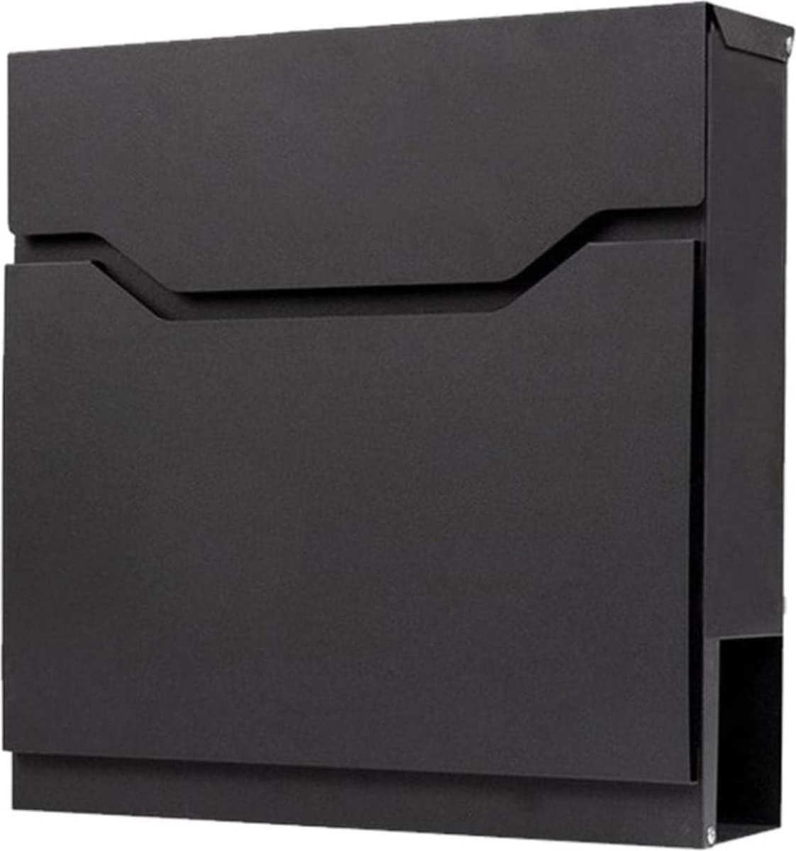 Brievenbus, antraciet, PB300 Premium, elegante letterbox van gepoedercoat staal, duurzame en stijlvolle brievenbus, krantenvak met klep, waterdicht en met cilinderslot