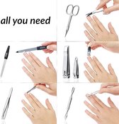 manicure set -Wenkbrauwverzorgingsset, Roestvrijstalen Nagelverzorgingstools 6