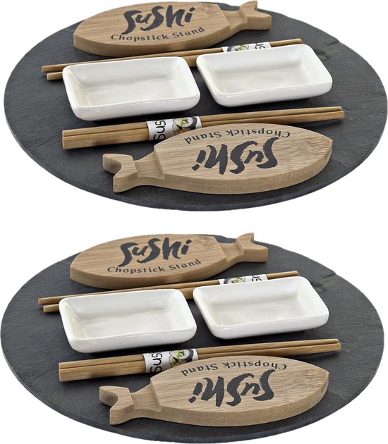 Sushi-Service-Geschenkset - rustikal weiß - Dutch Wasabi