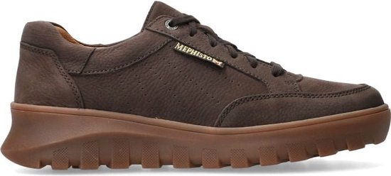 Foto: Mephisto flynn heren sneaker bruin maat 42 eu 8 uk 