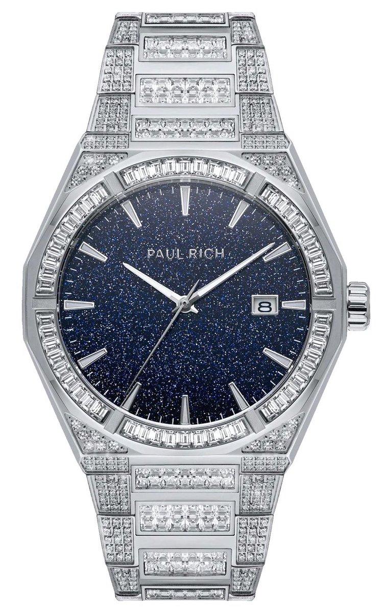 Paul Rich Iced Star Dust II Silver ISD205-A automatisch horloge