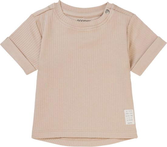 Noppies Unisex Tee Bernice short sleeve Unisex T-shirt - Doeskin - Maat 68