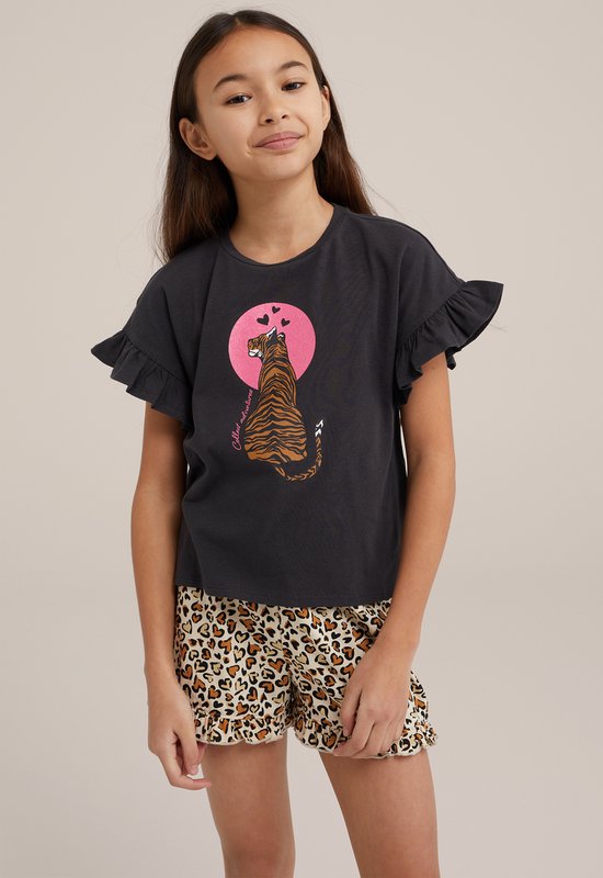 WE Fashion Meisjes pyjamaset met dessin