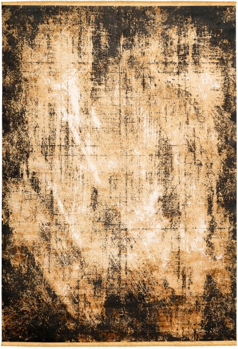 Laagpolig Vloerkleed | Tapijt | Elysee | Verweerd | Goud | 160x230 cm