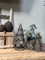 Brynxz | X-Tree enneigé | Brun Majestic | Sapin de Noël Deco | D.14 H.30