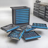Datona® - Chariot à outils rempli - Ultimate PRO - 8 tiroirs - 5 tiroirs remplis - Mobile - Outils inclus - Zwart
