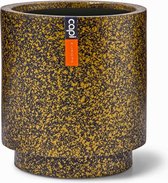 Capi Europe - Vaas cilinder Terrazzo Gold - 15x17 - Goud - Opening Ø12.9 - Bloempot voor binnen - 5 jaar garantie - BTZG313