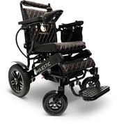 COMFYGO IQ-8000 Elektrische rolstoel, Lichtgewicht, Draadloze afstandsbediening, Handmatig opvouwbaar, Niet achterover leunen, 20AH Li-ion, tot 30km, 51cm, Zwart frame & Zwart leer textiel