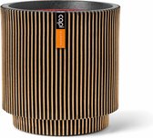 Capi Europe - Vase cylindre Groove NL - 41x43 - Or - Ø ouverture - Pour intérieur et extérieur - Garantie à vie - Incassable - 100% Recyclable - KGVGB883