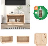 vidaXL Tv-meubel 60x35x35 cm massief grenenhout - Kast - Inclusief Houtreiniger en verfrisser