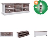 vidaXL Halbankje 115x30x40 cm hout bruin - Hocker - Inclusief Reiniger