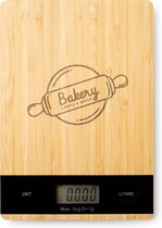 Stamina keukenweegschaal Bamboo - digitaal - 1 gram nauwkeurig - tot 5 kg / Laser graveerbaar