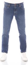 Wrangler Heren Jeans Broeken Greensboro regular/straight Fit Blauw Volwassenen Denim Jeansbroek Spijkerbroek heren