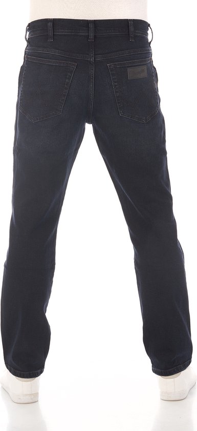 Wrangler Heren Jeans Broeken Texas Stretch regular/straight Fit Blauw 34W / 30L Volwassenen Denim Jeansbroek